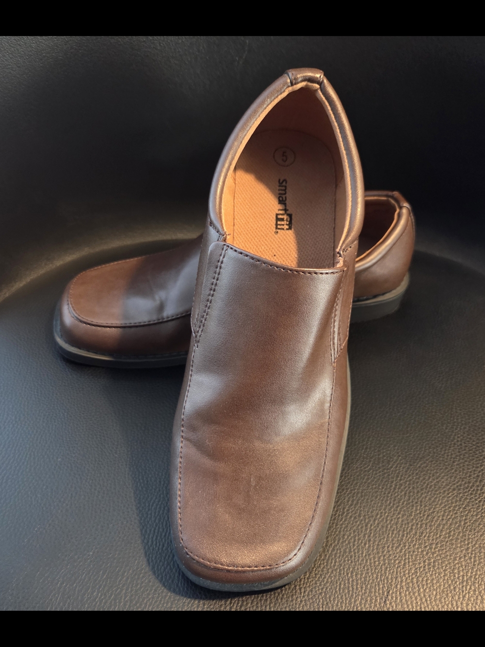 Smartfit Boy's Brown Slip-On Casual Dress Loafers